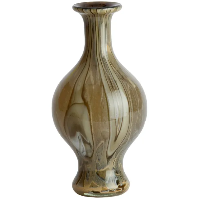 Light & Living vaas Jorven (29,5x14,5 cm) groen/taupe