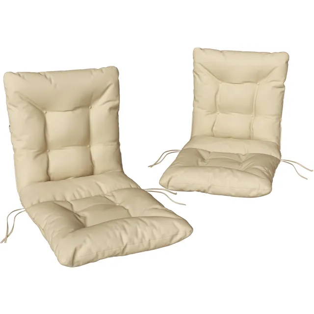 Lunpog Wasserabweisendes Sitzkissen – geeignet für den Innen- und Außenbereich – beige Beige/crèmekleurig