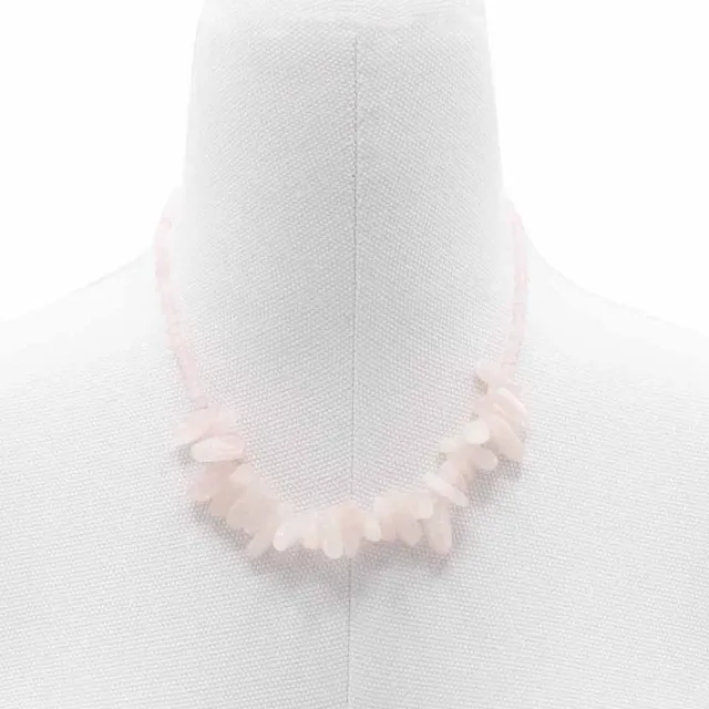 AW Gifts Longstone Edelsteen Ketting - Rozenkwarts multicolor