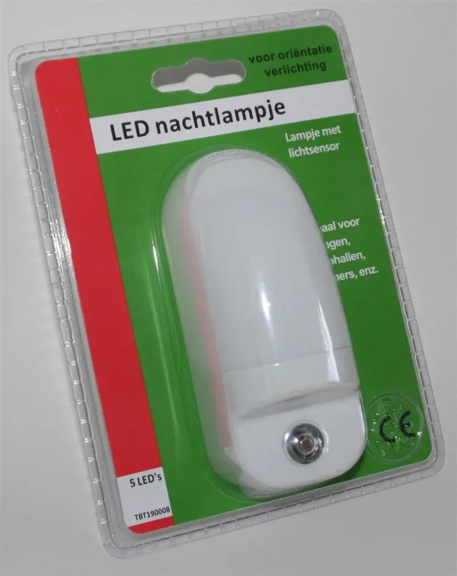maison de france LED nachtlampje met lichtsensor wit