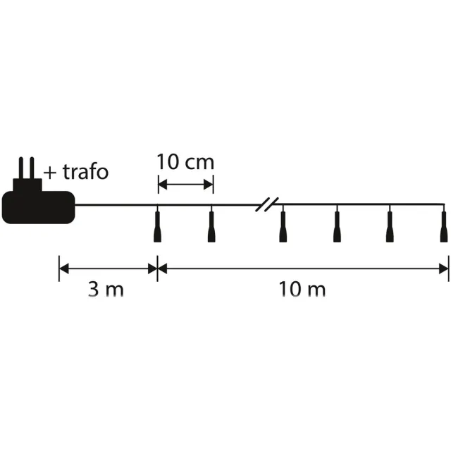 Luca Lighting Luca Smart Lighting Kerstboomverlichting met 100 LED Lampjes – L1000 cm – RGB