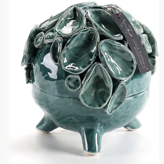 Villa Pottery Blauwe Schelpenvaas Suus D18xH19