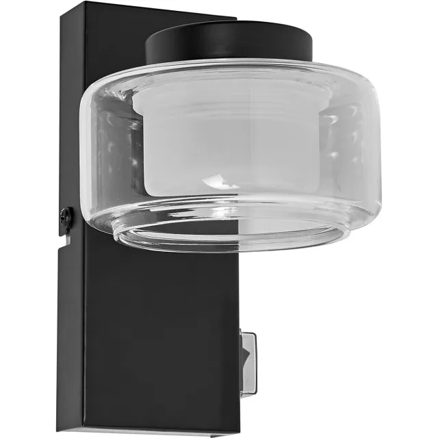 Osram ORBIS Flame wand- en plafondlamp met LED, zwart, 5,5W, 350lm, 3000/4000K, kleurtemperatuur instelbaar via wandschakelaar (koud wit/warm wit), IP44 bescherming tegen vreemde voorwerpen en spatwater