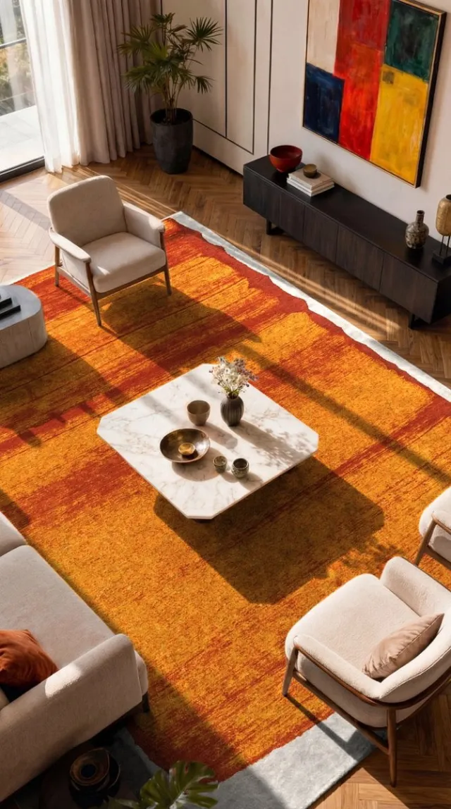 Louis de Poortere Wasbaar Binnen & Buiten Vloerkleed - 200 x 280 cm - Louis De Poortere Brush Orange - Laagpolig Tapijt - Gerecycled PET - Made in Belgium - Circulair Oranje