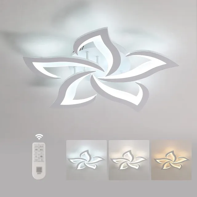 Riserva Vormvrije LED Plafondlamp Wit Modern Eenvoudig 40W 4700lm Afstandsbediening + APP Traploos Dimbaar 3000-6500K 220V Ra80
