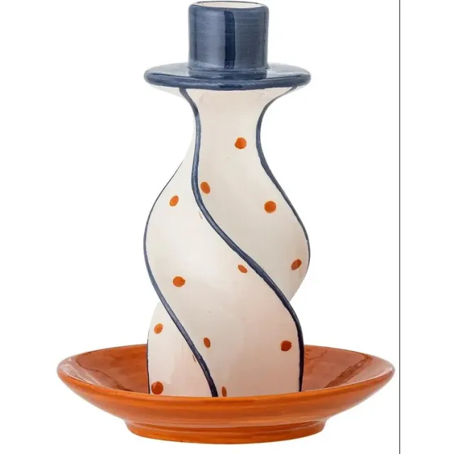 Bloomingville Kandelaar aardewerk oranje Kairi [gid://shopify/Metaobject/307236110671]