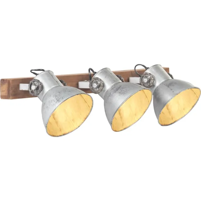 vidaXL Wandlamp industrieel E27 65x25 cm zilverkleurig