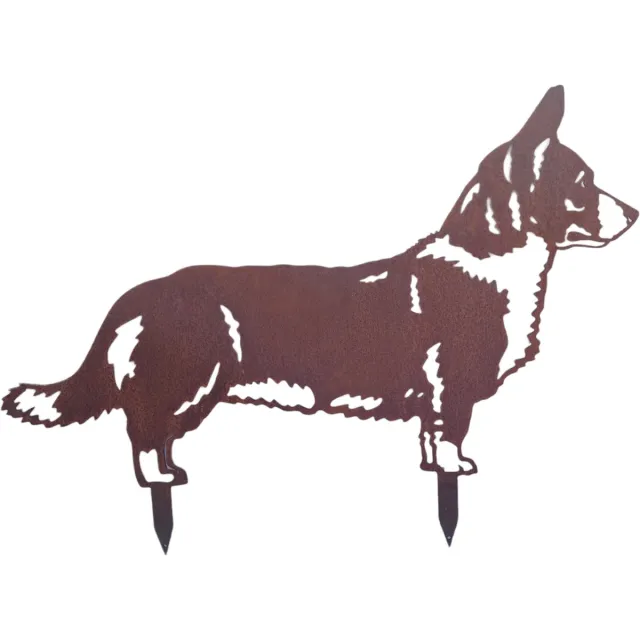 rusty friends Welsh Corgie - dierenbeeld - Cortenstaal - 84 x 50 cm - NL Fabrikaat
