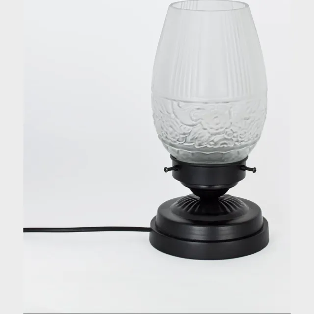 Coloured by Art Lage Tafellamp Flower Yard Geëtst Moonlight - Art Deco Trade Zwart