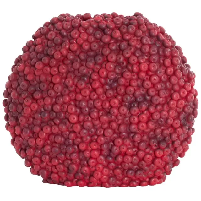 Light & Living Vaas Berries - Bordeaux - 44x19x37cm - Kunststof - Modern - Bloemenvaas - Woondecoratie - Decoratieve vaas voor woonkamer of slaapkamer Rood