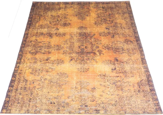 Veer Carpets Vloerkleed Yves Oker 160 x 230 cm - Laagpolig Synthetisch Vloerkleed – Vintage / Klassiek Medaillon