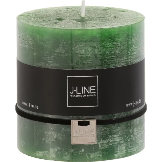 J-Line cilinderkaars - lichtgroen - 65U - 6 stuks