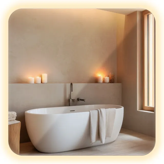 TULUP LED Spiegel - Moderne Wandspiegel met Verlichting - 50 x 50 cm - LED Badkamerspiegel - Ronde Hoeken - Warm Wit 3000K - Decoratieve Spiegel