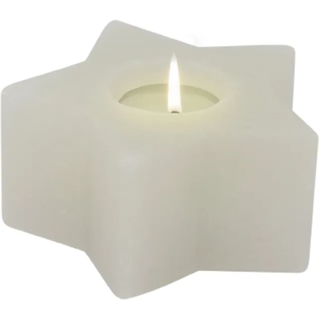Himalaya Salt Dreams Waxinelichthouder van zoutsteen - Ster - Wit