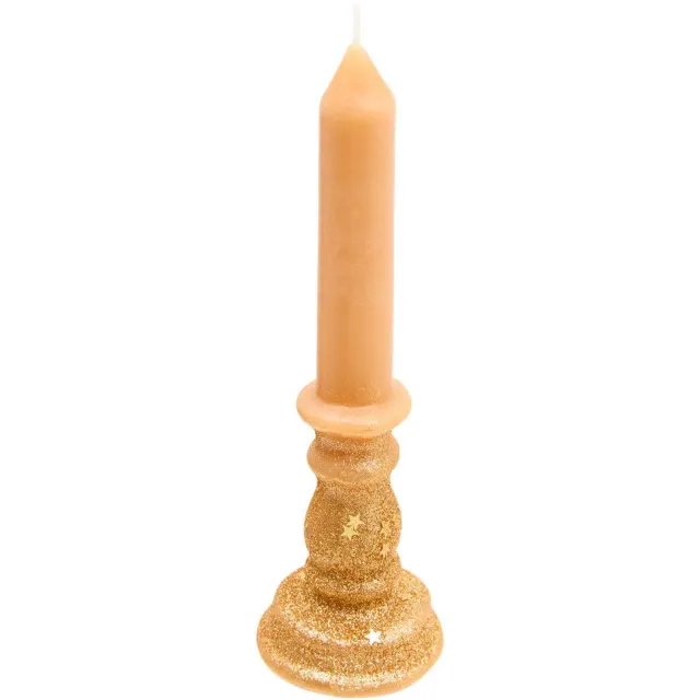 Feeric lights & Christmas Glitterkaars, hoogte 20 cm, 98 g Bronze