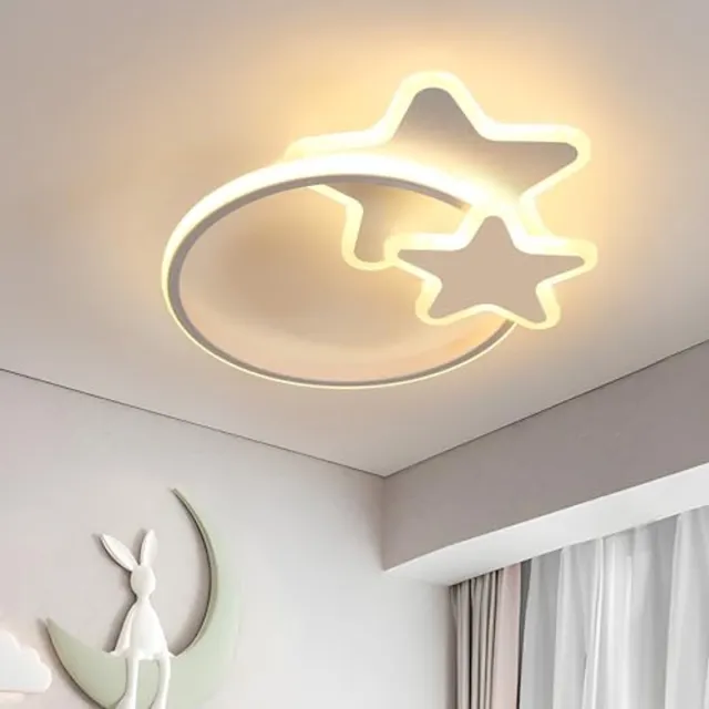 Haobosic Sterren Acryl - Plafondlamp - Wit - 40x33x6cm - 36W 3000K White