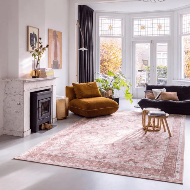 Interieur 05 Vintage vloerkleed Serai Roze - 240 x 340 cm - (XL)