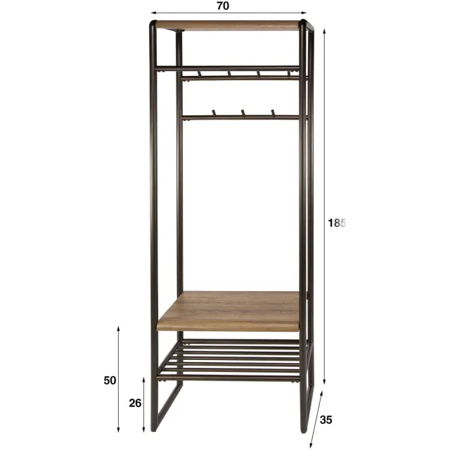Dimehouse Garderobemeubel Senna 70 cm Drift brown Bruin