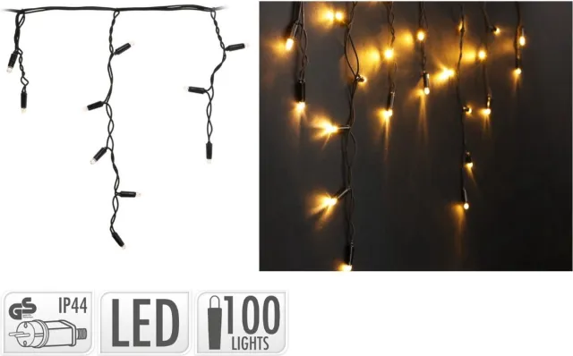Ambiance Kerstverlichting ijspegel 100 Led - Extra Warm wit - 10 meter