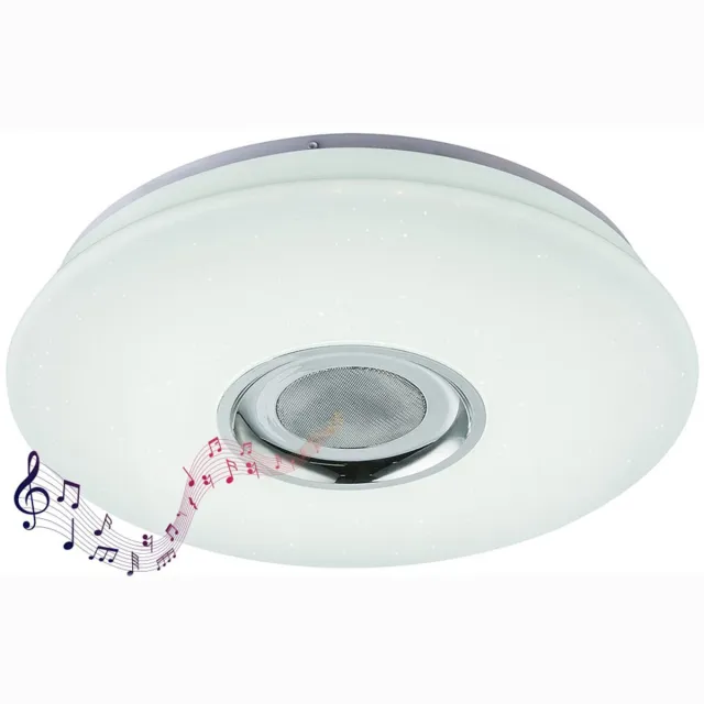 Globo Lighting RGB LED plafondlamp hal Bluetooth MP3 speaker CCT ster licht DIMMBAR Wit