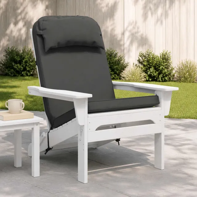 vidaXL Adirondack stoelkussen 100% Polyester Antraciet 124 x 55 x 5 cm