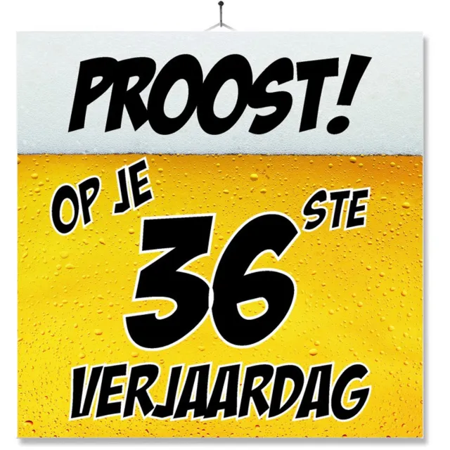 MC Living Tegel Met Opdruk | Grappig | Humor | Verjaardag kado | Proost op je 36ste verjaardag Multi-Color