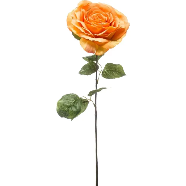 Emerald Kunstbloem Roos Laurie tak - 57 cm - oranje - Kunst zijdebloemen