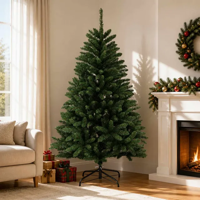 vidaXL Kunstmatige Inklapbare Kerstboom 150 cm PVC Medium Groen