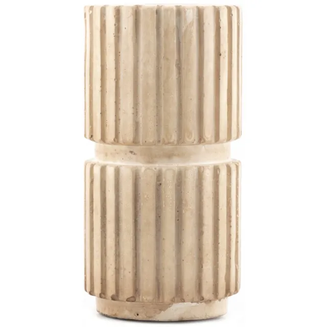 homebound by ky Aardewerk kaarsenstandaard Zilt Beige