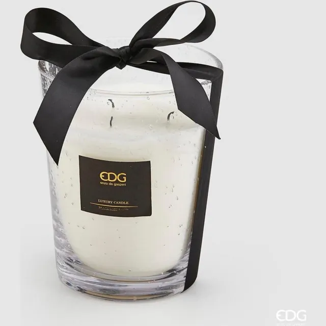 EDG - Enzo De Gasperi Geurkaars Katoen 650gr H23 D18.5 wit