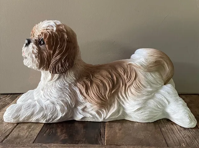 H&H BEELD HOND BOOMER - BRUIN/WIT. BRUIN-WIT