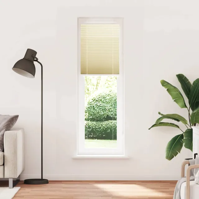 vidaXL Plissé rolgordijn 65x200 cm stofbreedte 64,4 cm polyester crème