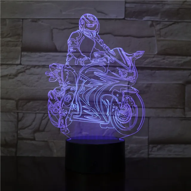 MC Living 3D Led Lamp Met Gravering - RGB 7 Kleuren - Moter