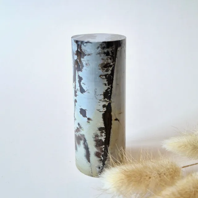 Moonlight Gemstones Picture Jasper Ronde Pilaar 8–9cm – Aarding, Natuurverbinding & Inzicht Meerkleurig