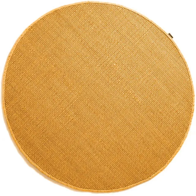 Nordic Weavers Rond wollen vloerkleed - Lett okergeel 250