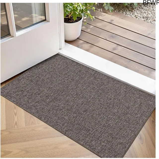 RFWR Antislip Binnendeurmat 44x75 cm - Absorberende en Wasbare Ingangsmat voor Thuis bruin
