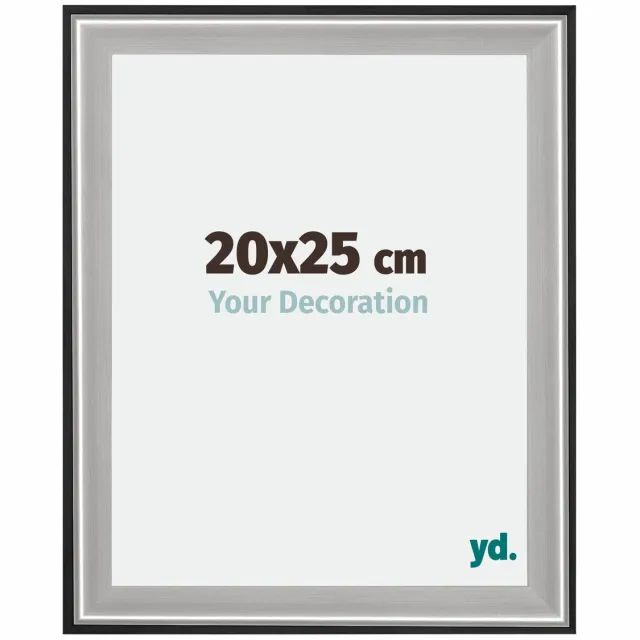 yd. Your Decoration - Fotolijst 20x25 cm - Hout - Zwart Zilver Gepolijst - Birmingham