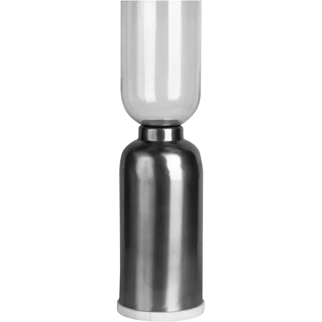 Padiro windlicht - 19 x 19 x 63,5 cm - Zwart - Marmer, IJzer