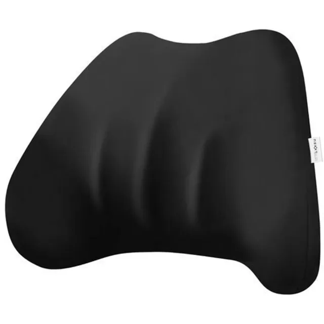 Nexxt Ergonomisch Rugkussen – Memory Foam – Voor Ondersteuning Onderrug – Vermindert Rugpijn bij Lang Zitten Zwart