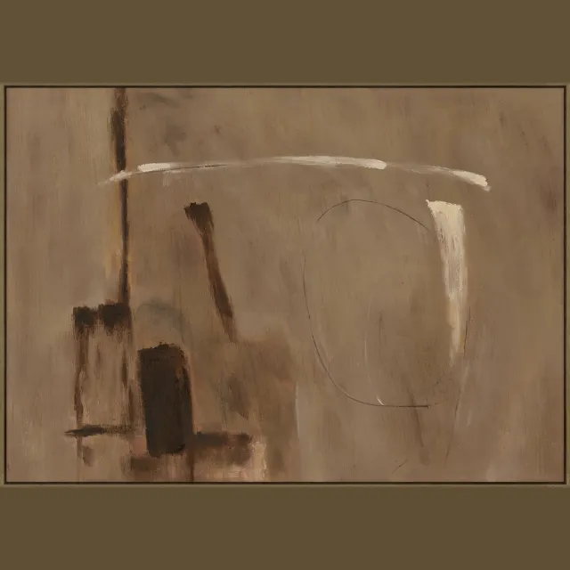 homebound by ky Schilderij 70x90cm Stilla Beige
