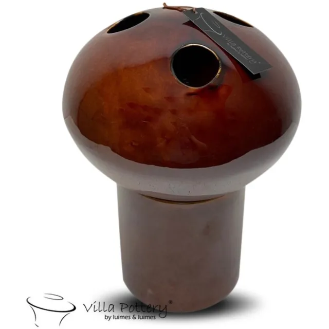 Villa Pottery Marrakech Vaas Bruin Cognac D22 x