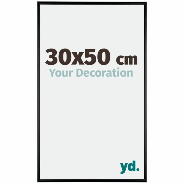 yd. Your Decoration - Fotolijst 30x50 cm - Aluminium - Zwart Hoogglans - Kent