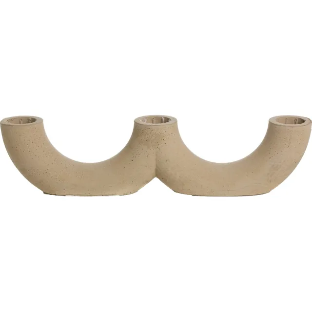 Rustik Lys Betonnen kandelaar 'Lotta' (Lichtroze, beige)