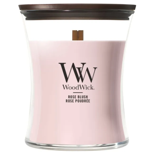 WoodWick geurkaars Rose Blush - Medium