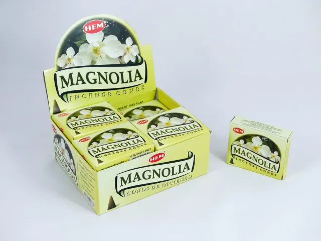 HEM Wierook Kegels / Cones - Magnolia - Voordeelbox (12 Pakjes / 120 Kegels)