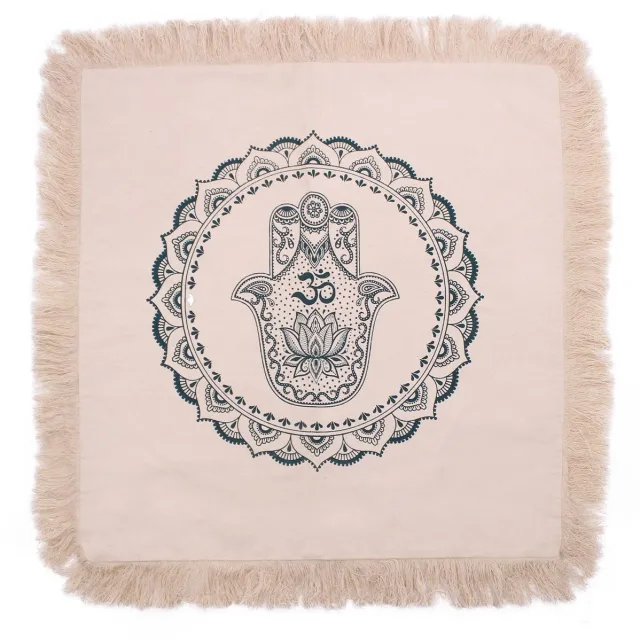 Ancient Wisdom 4 x Hamsa Mandala Cushion - 60x60cm - green