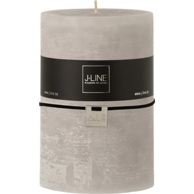 J-Line cilinderkaars - lichtgrijs - XXL - 110U - 6 stuks