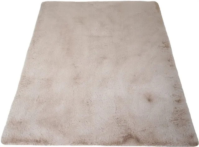 Veer Carpets Vloerkleed Morbido Sand - 160 x 230 cm - Extra Hoogpolig Fluffy Vloerkleed in Scandinavische / Hotel Chique Stijl Zand