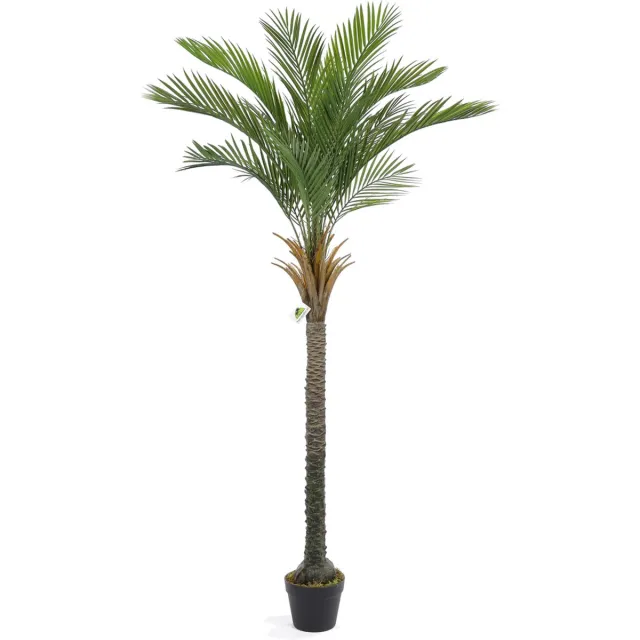 Kunstpalm Kunst Palmboom California | 175cm - Namaak palmboom - Kunstplanten voor binnen - Kunstpalm Grijs