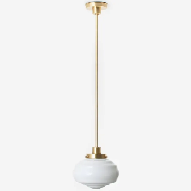 Coloured by Art Hanglamp Alphonse 20's Messing - Art Deco Trade